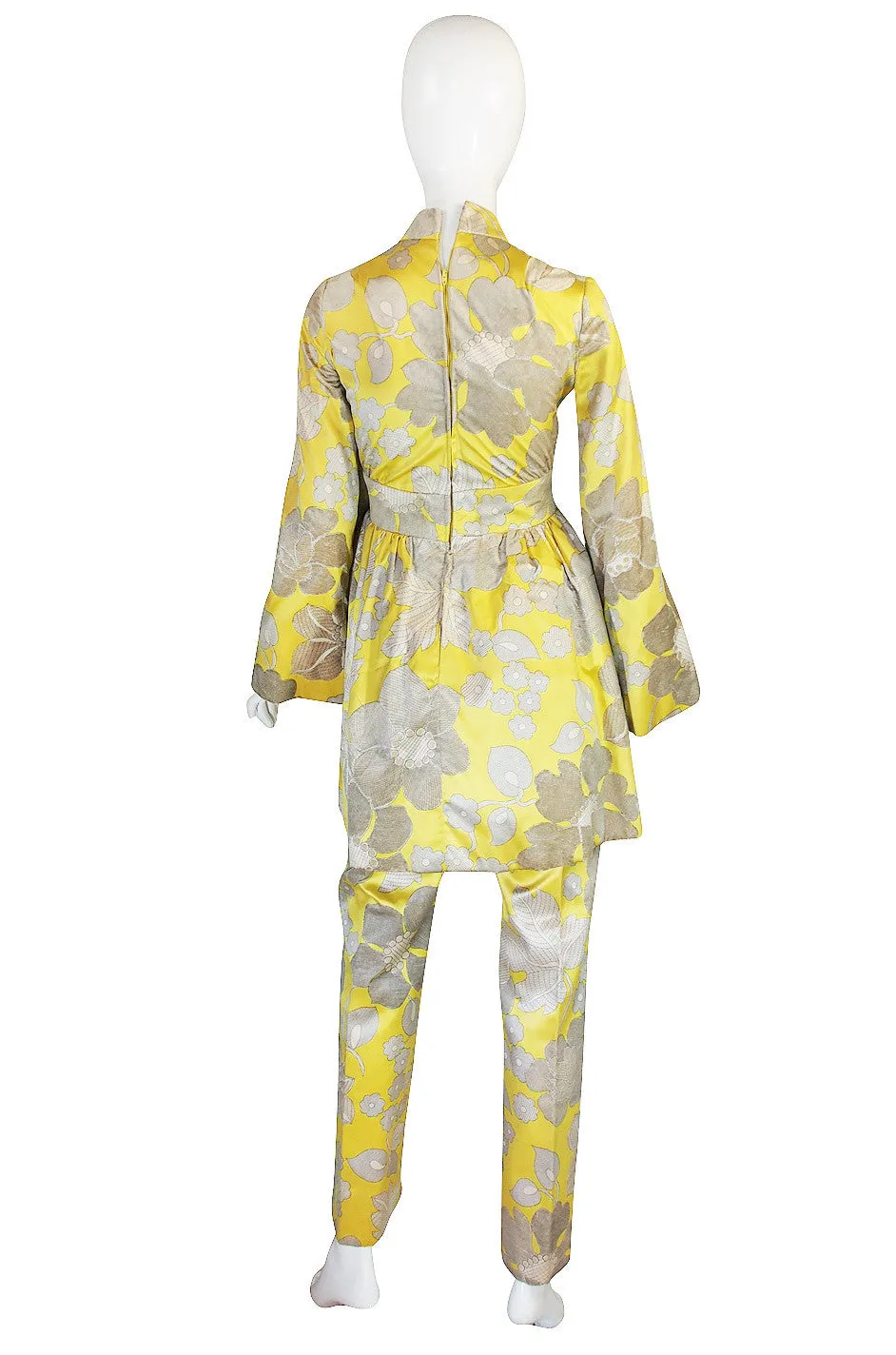 1960s George Halley Silk Tunic and Pant Suit