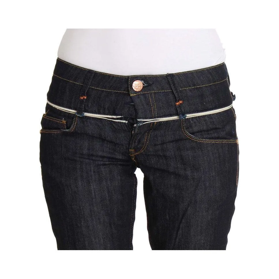 Acht Elegant Straight Leg Dark Blue Jeans