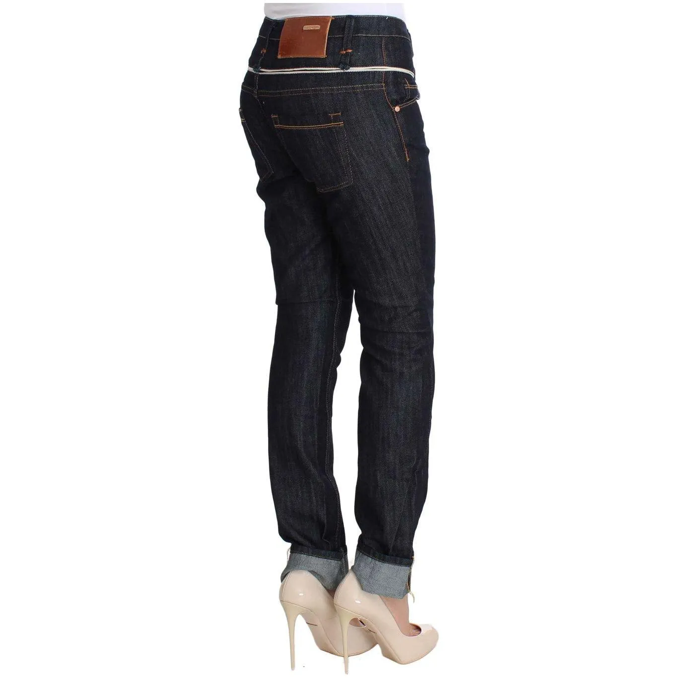 Acht Elegant Straight Leg Dark Blue Jeans