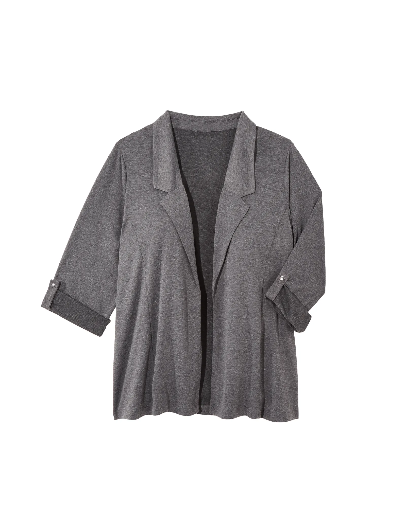 Aconite Roll Sleeve Blazer | Charcoal Grey