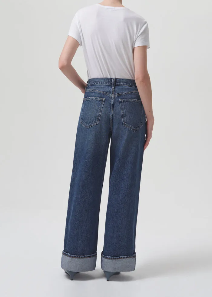 Agolde Dame High Rise Wide Leg Jeans in Control