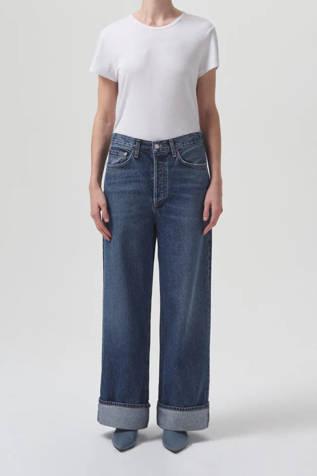 Agolde Dame High Rise Wide Leg Jeans in Control