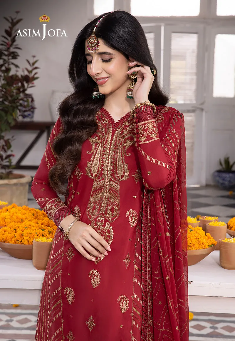 AJAB-24 EMBROIDERED LAWN SILK 3 PCS