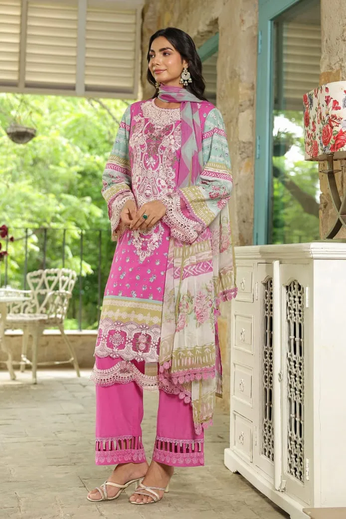 Arambh Rabiah Fuchsia Pink Cotton Kurta Set with Dupatta