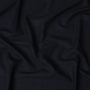 Black Plain SCABAL Super 160's All Wool Suiting Fabric, 3.65 Meters, 150 cm Width-D20713