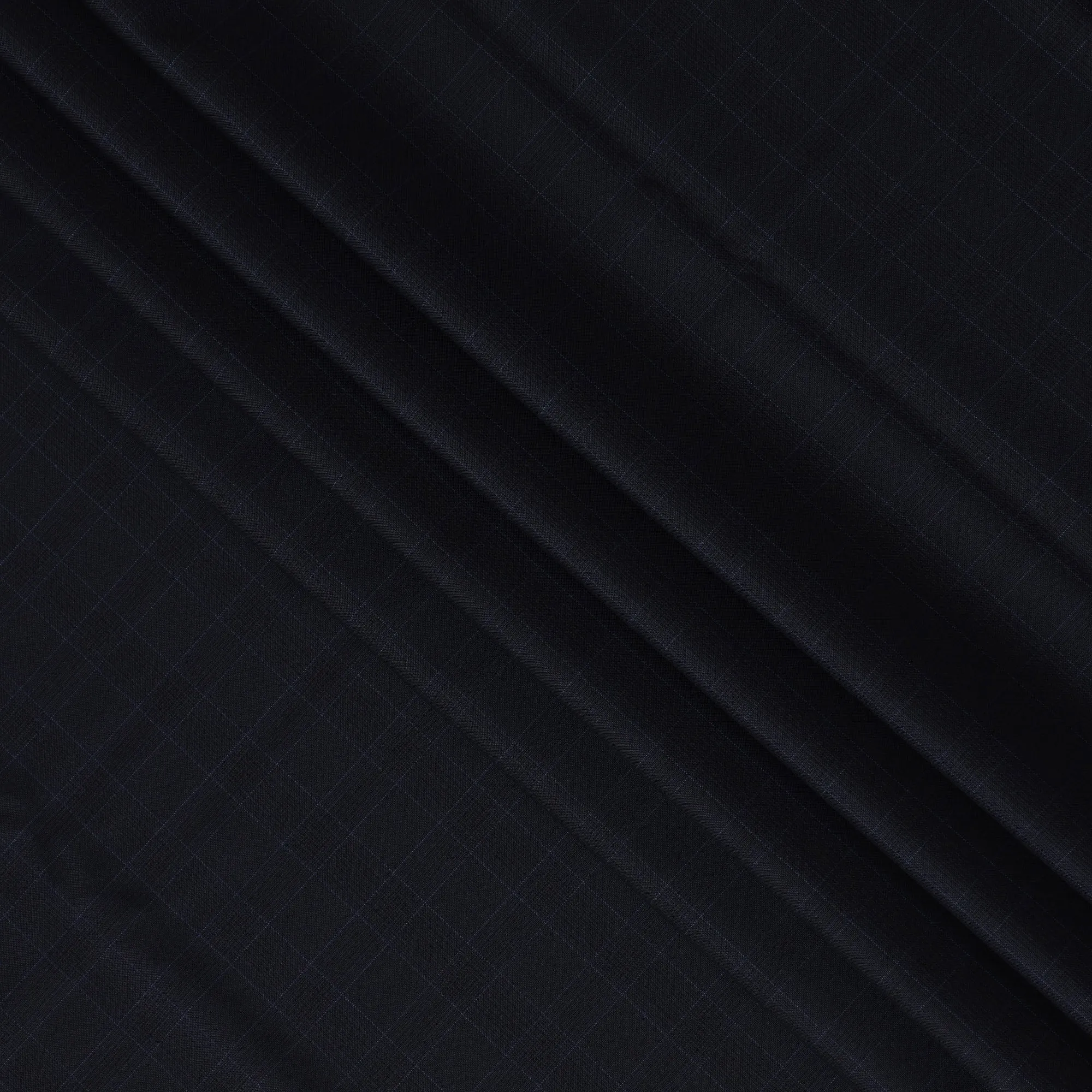 Black Plain SCABAL Super 160's All Wool Suiting Fabric, 3.65 Meters, 150 cm Width-D20713