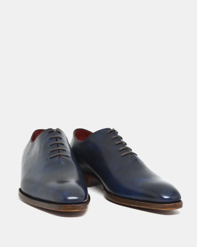 Blue Wholecut Oxford Dress Shoe