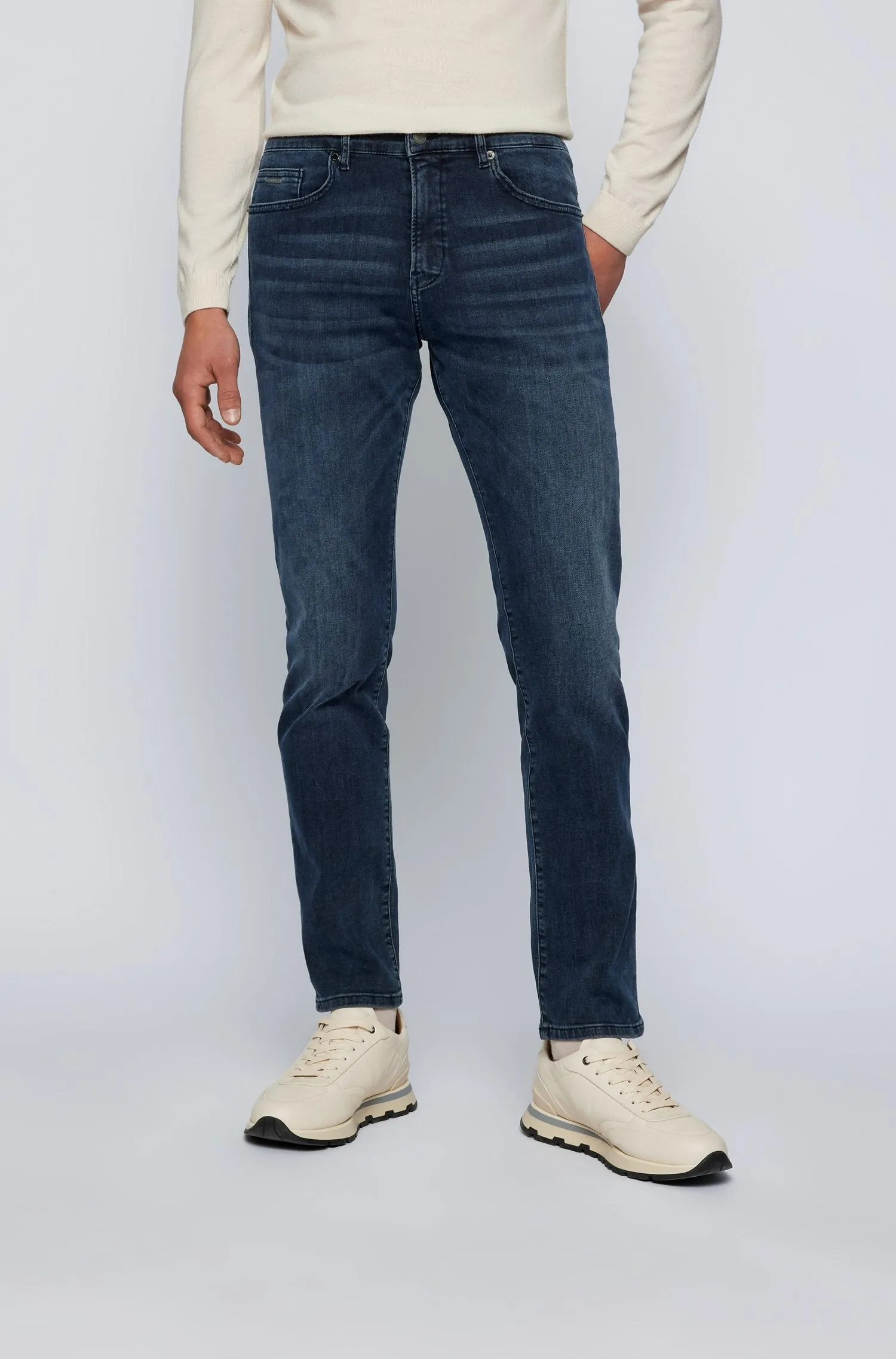 Boss Slim Fit Delaware Jeans - Overwashed Denim