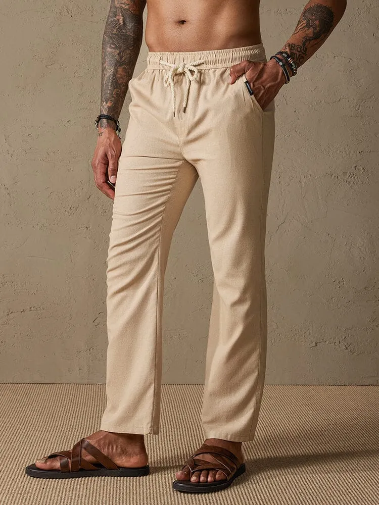 Casual Cotton Linen Cozy Drawstring Pants