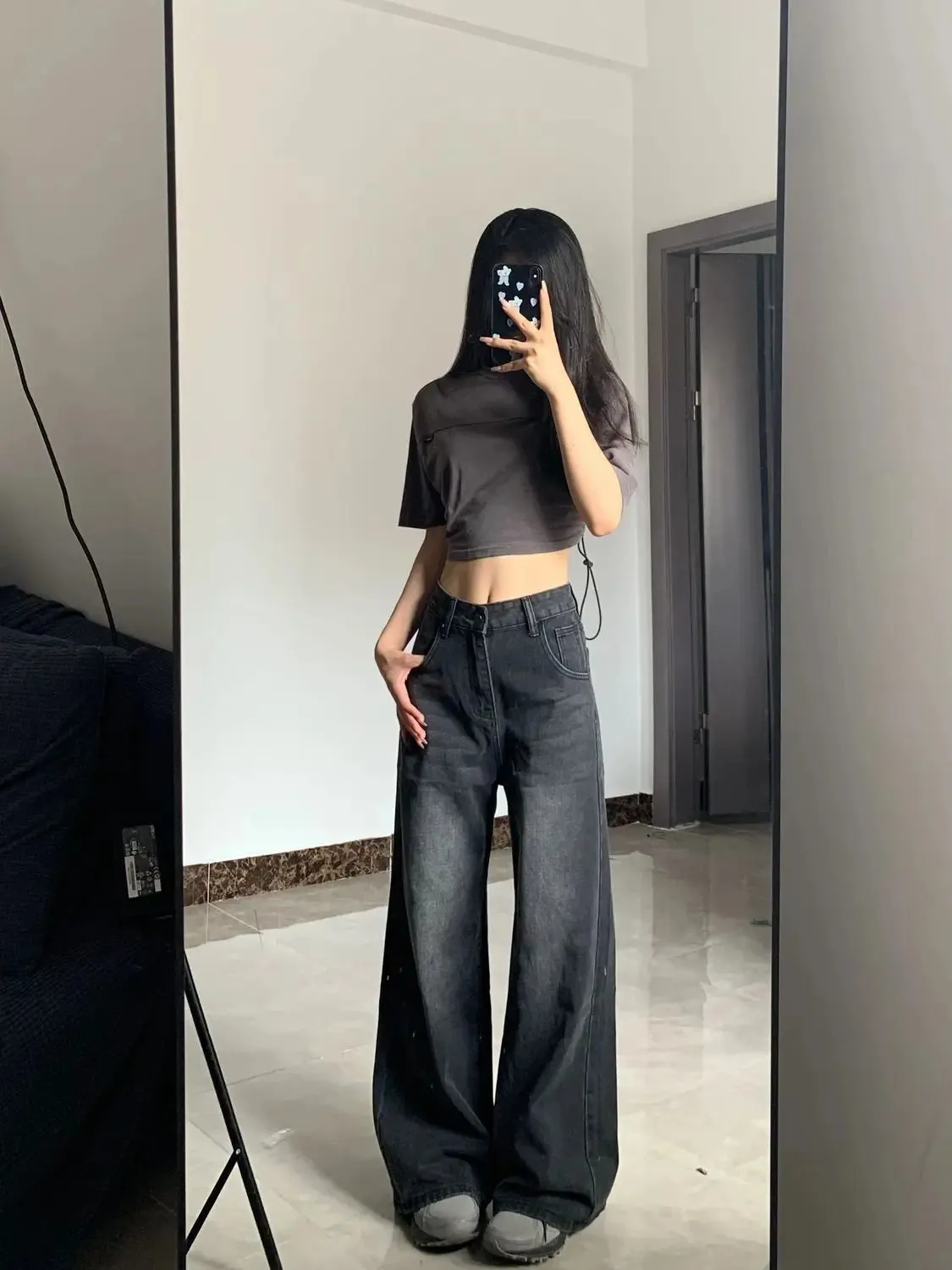 Charcoal Embrace High Waist jeans