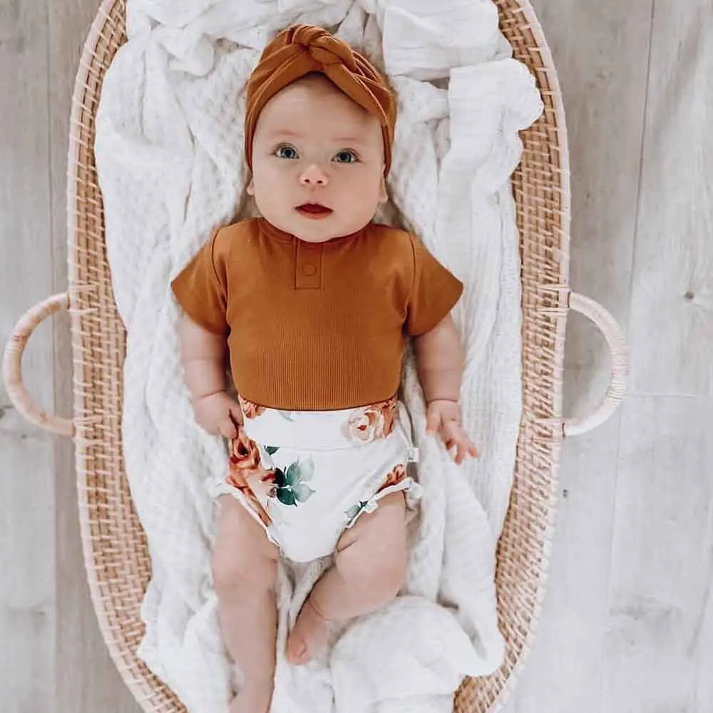 Chestnut Short Sleeve Organic Bodysuit