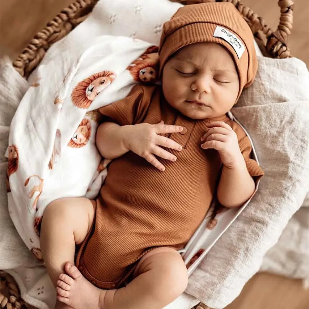 Chestnut Short Sleeve Organic Bodysuit