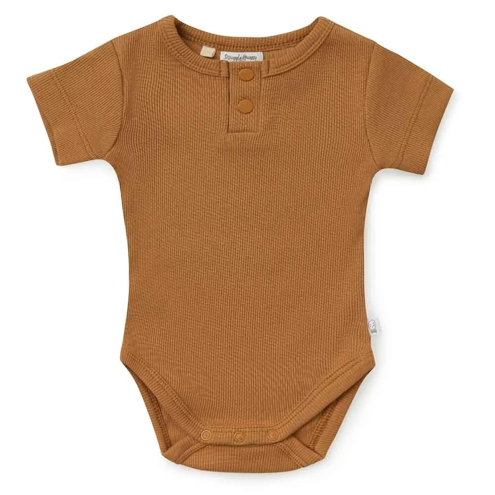 Chestnut Short Sleeve Organic Bodysuit