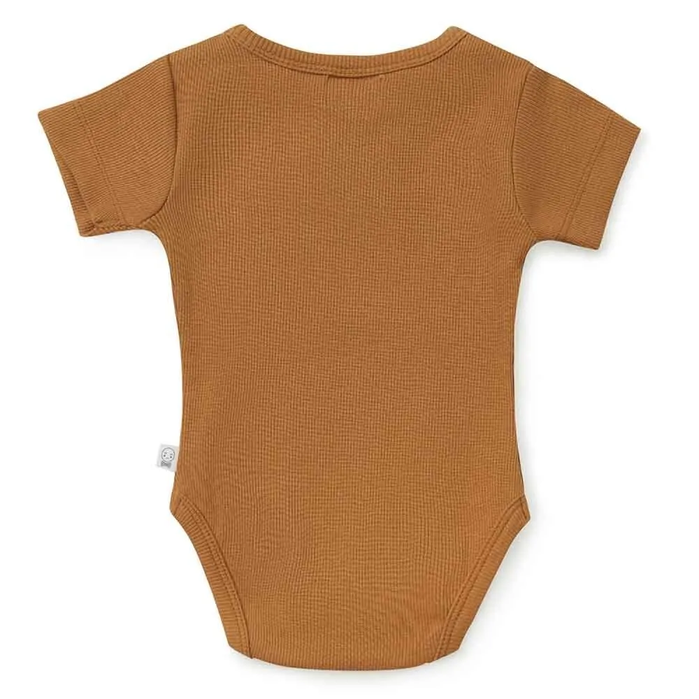 Chestnut Short Sleeve Organic Bodysuit