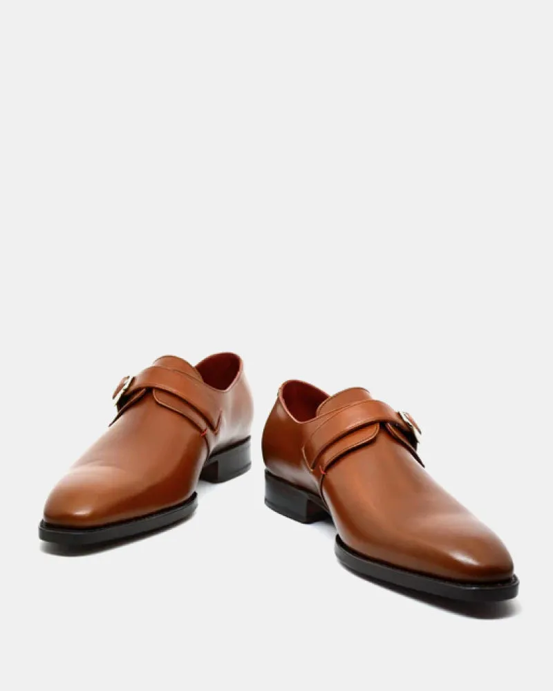 Cognac Calf Single Monk