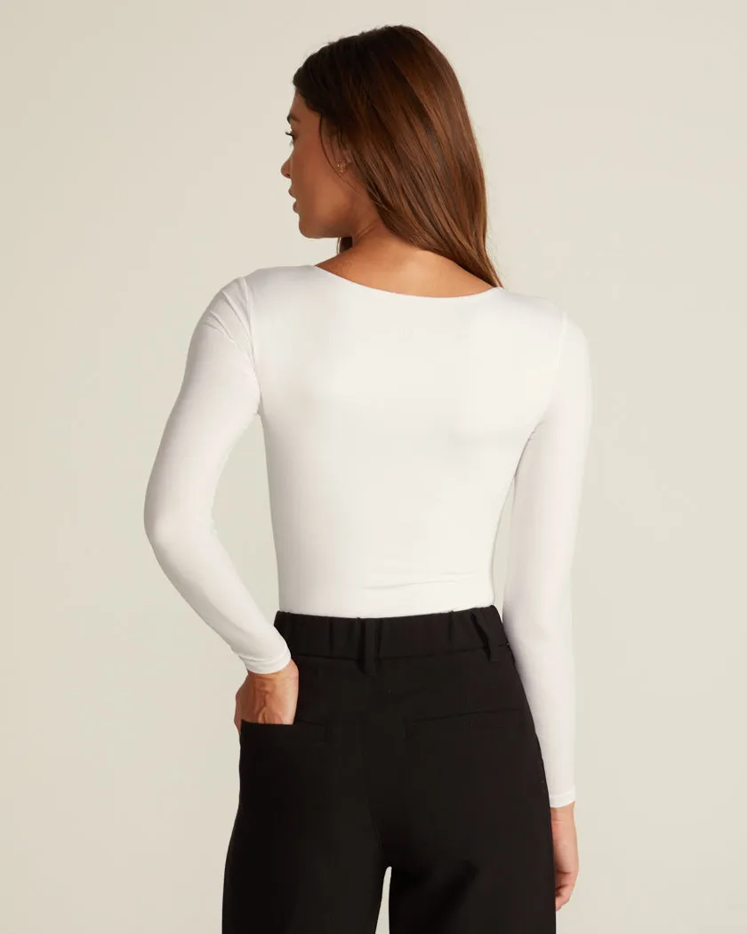 Contour Scoopneck Long Sleeve Bodysuit