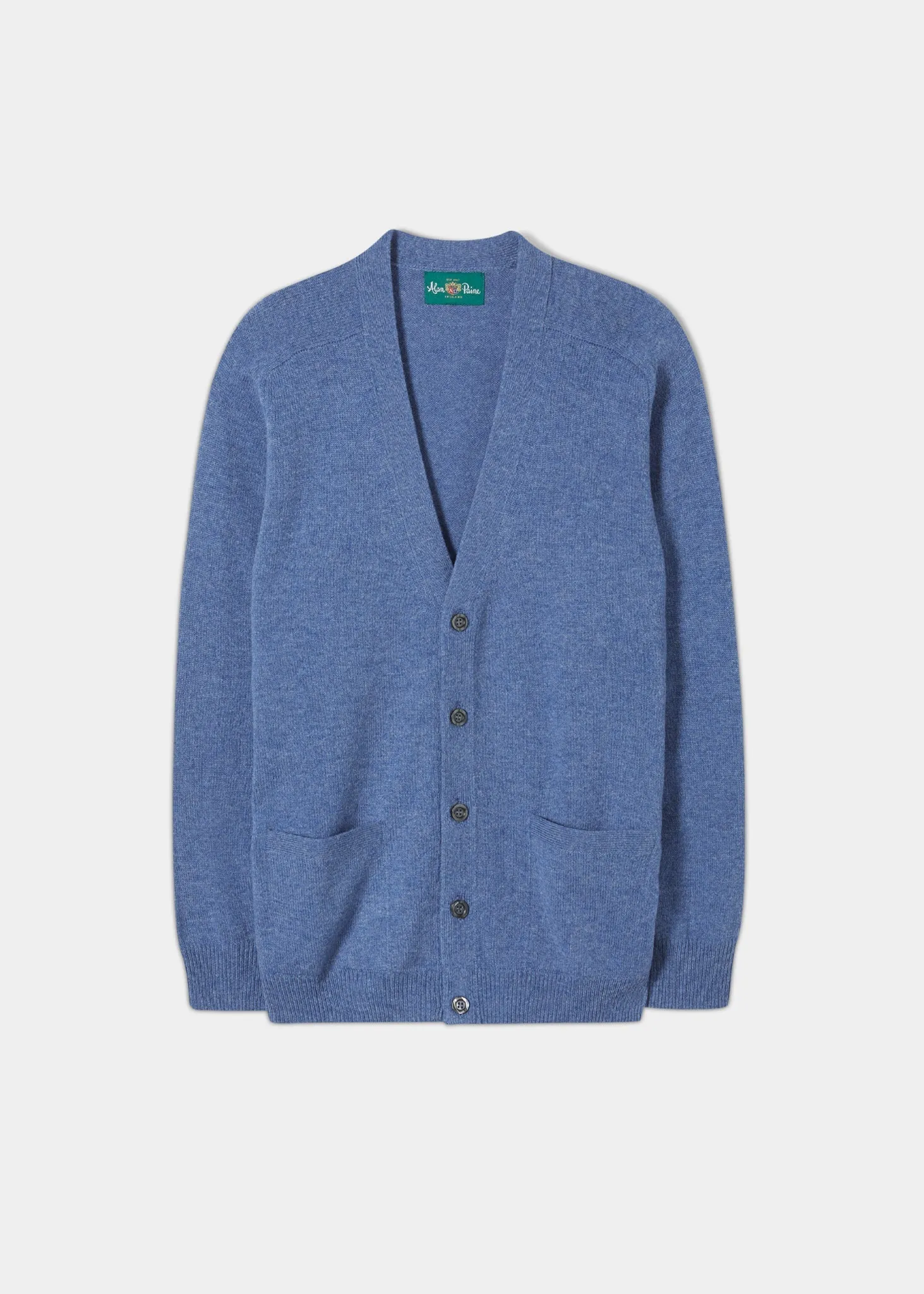 Cornwall Lambswool Cardigan in Jeans - Classic Fit