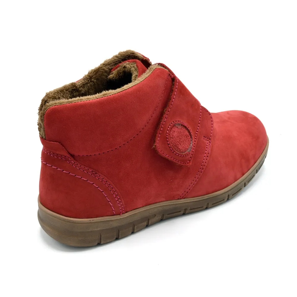 Cosyfeet Martha - Ladies Extra Wide Fitting Ankle Boot - 6E Fitting - Red