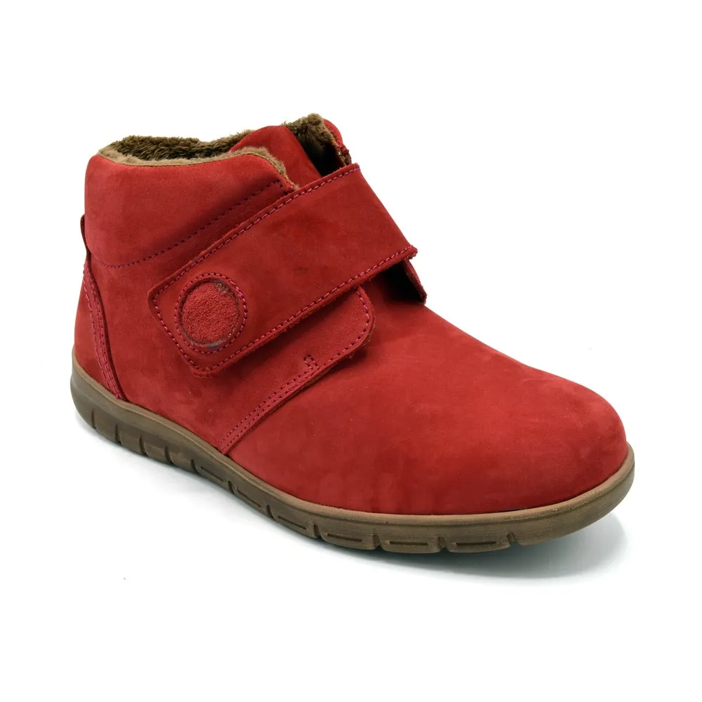 Cosyfeet Martha - Ladies Extra Wide Fitting Ankle Boot - 6E Fitting - Red