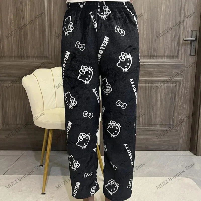 Cozy Holiday Kawaii Kitty Pajama Pants