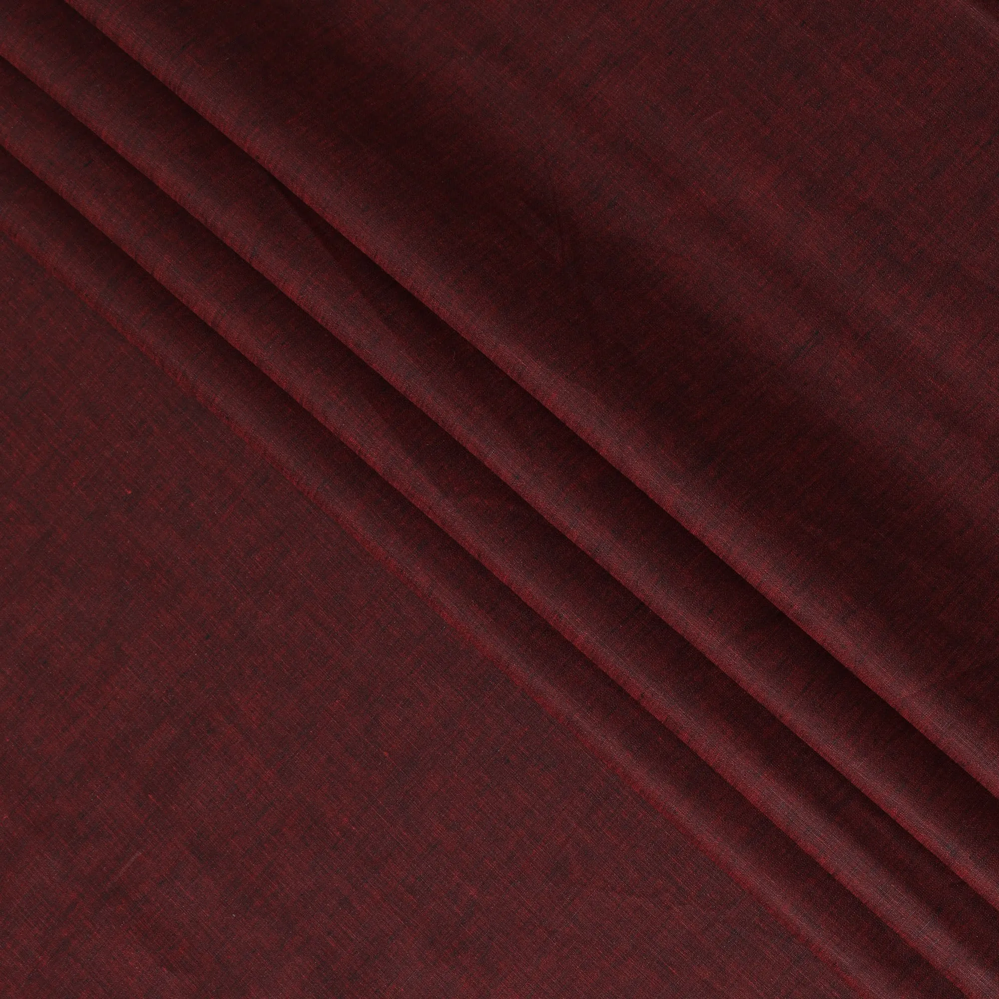 Deep Maroon Plain Premium Pure Linen Fabric - 60 Lea Quality, 140 cm Width-D19937