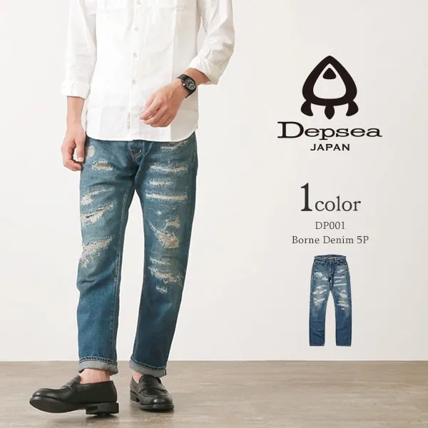 DEPSEA / DP001 Straight 5P Denim Pants - Vintage finish