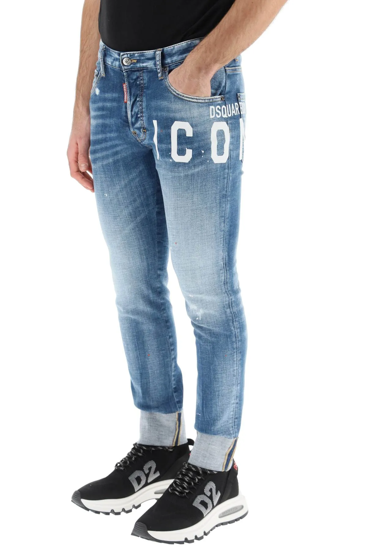 Dsquared2 medium wash icon skater fit jeans