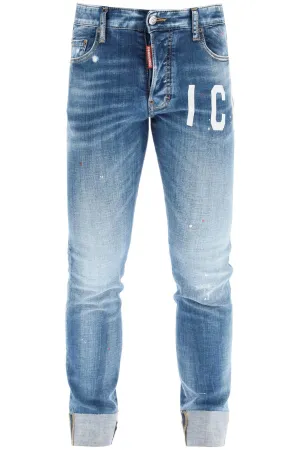 Dsquared2 medium wash icon skater fit jeans