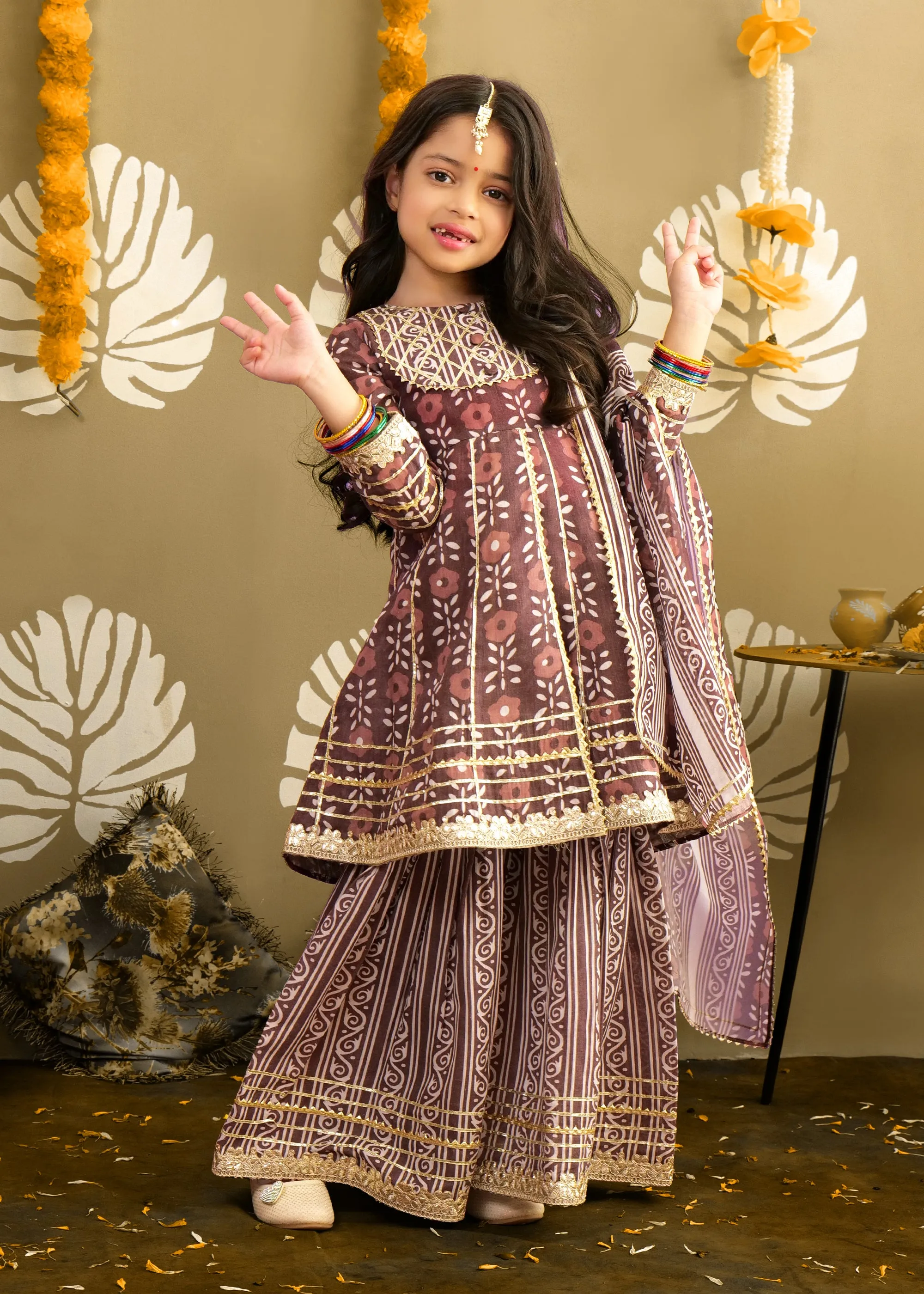 Earthy Elegance Cotton Palazzo Set