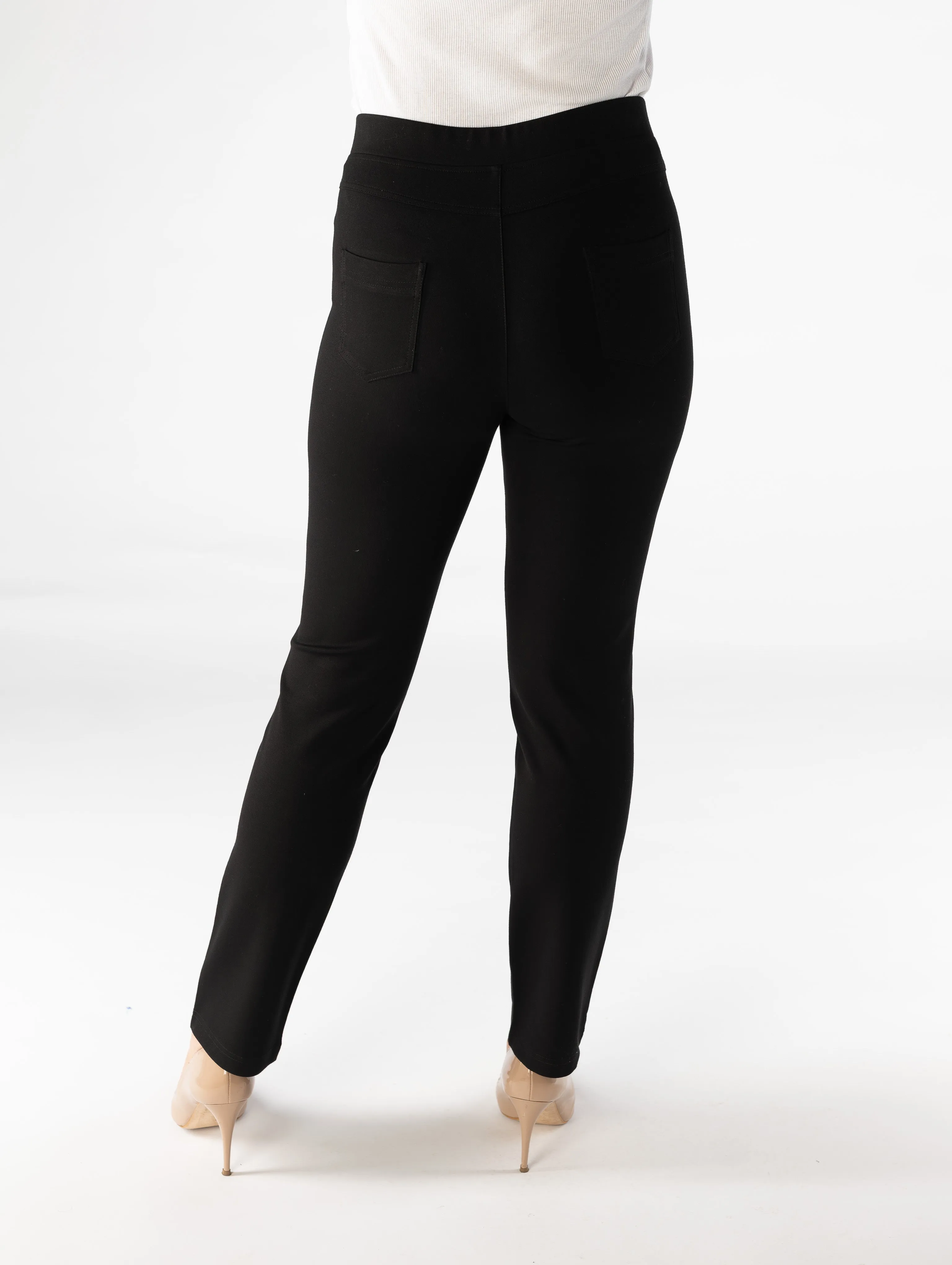 fancy trim detail trouser 292 Leg-  BLACK