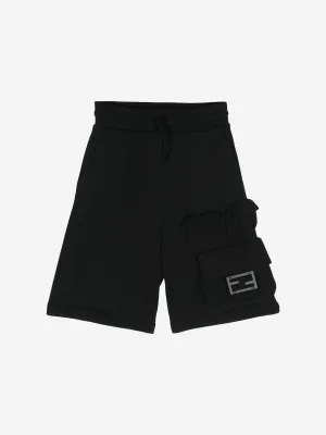 Fendi Boys FF Cargo Shorts in Black