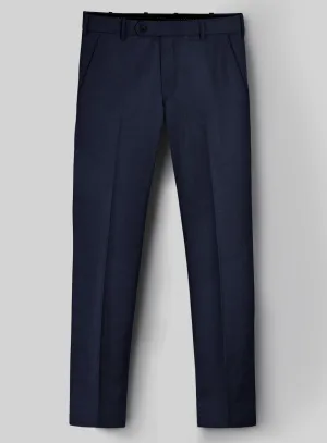 Hardy Minnis Blue Sharkskin Wool Pants