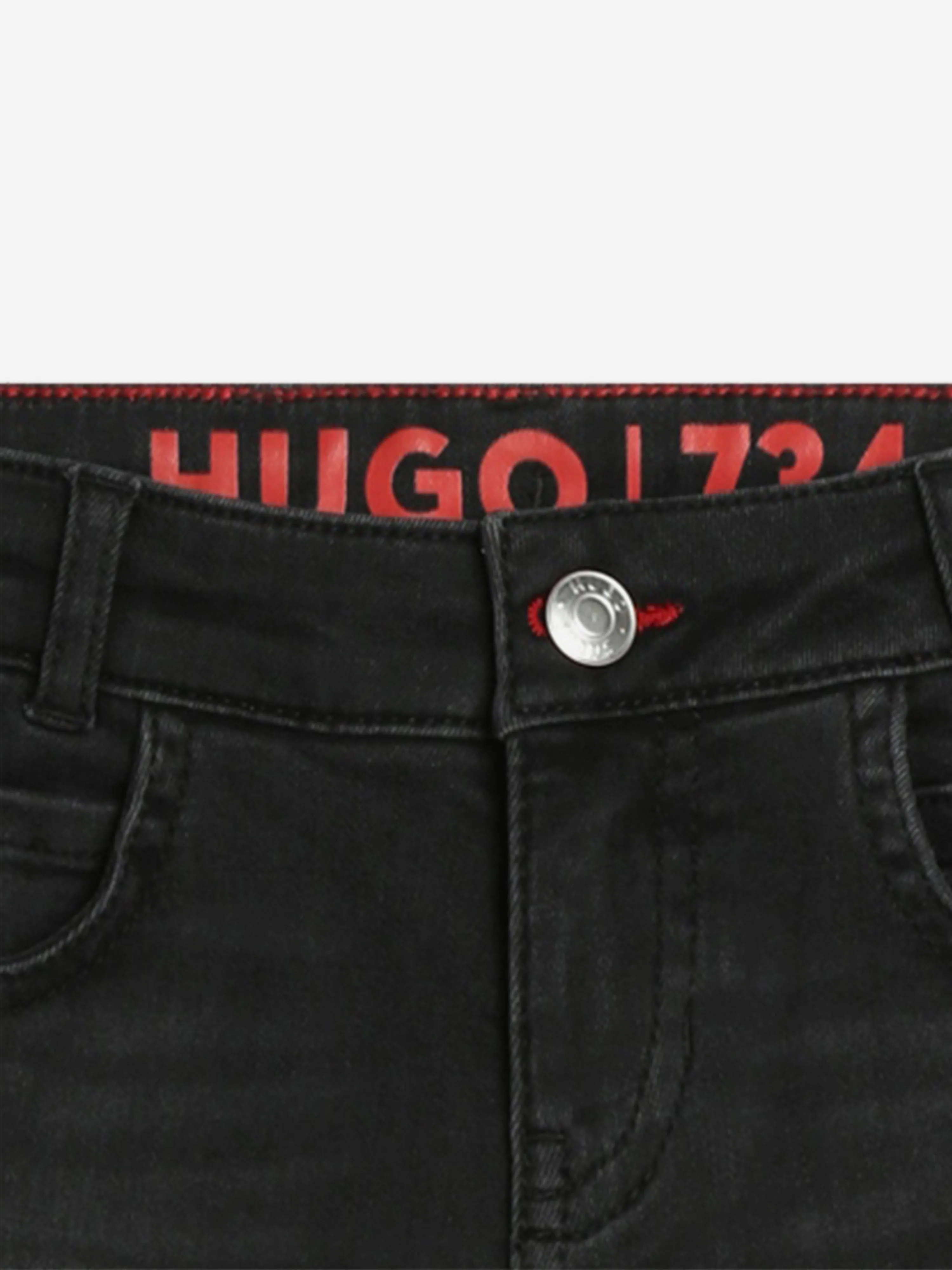 Hugo Boys Skinny Fit Jeans in Black