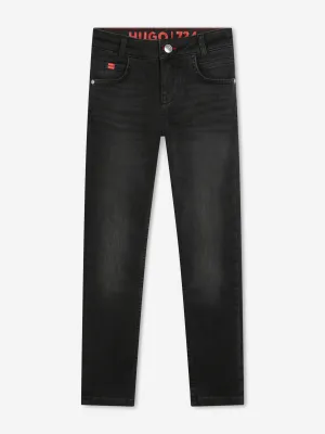 Hugo Boys Skinny Fit Jeans in Black