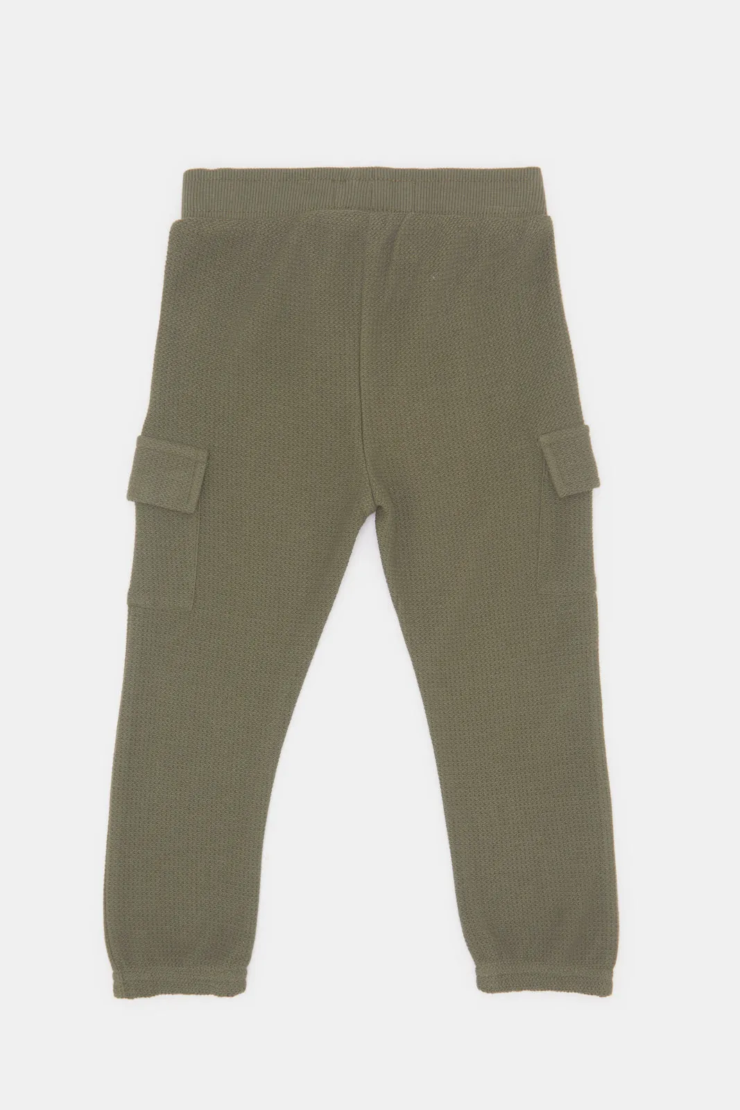 Infant Boys Olive Jacquard Active Pants