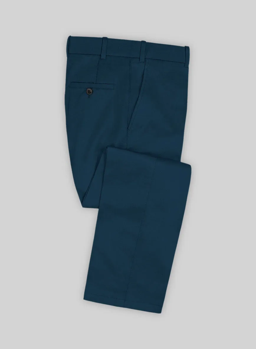 Italian Astronaut Blue Cotton Stretch Suit