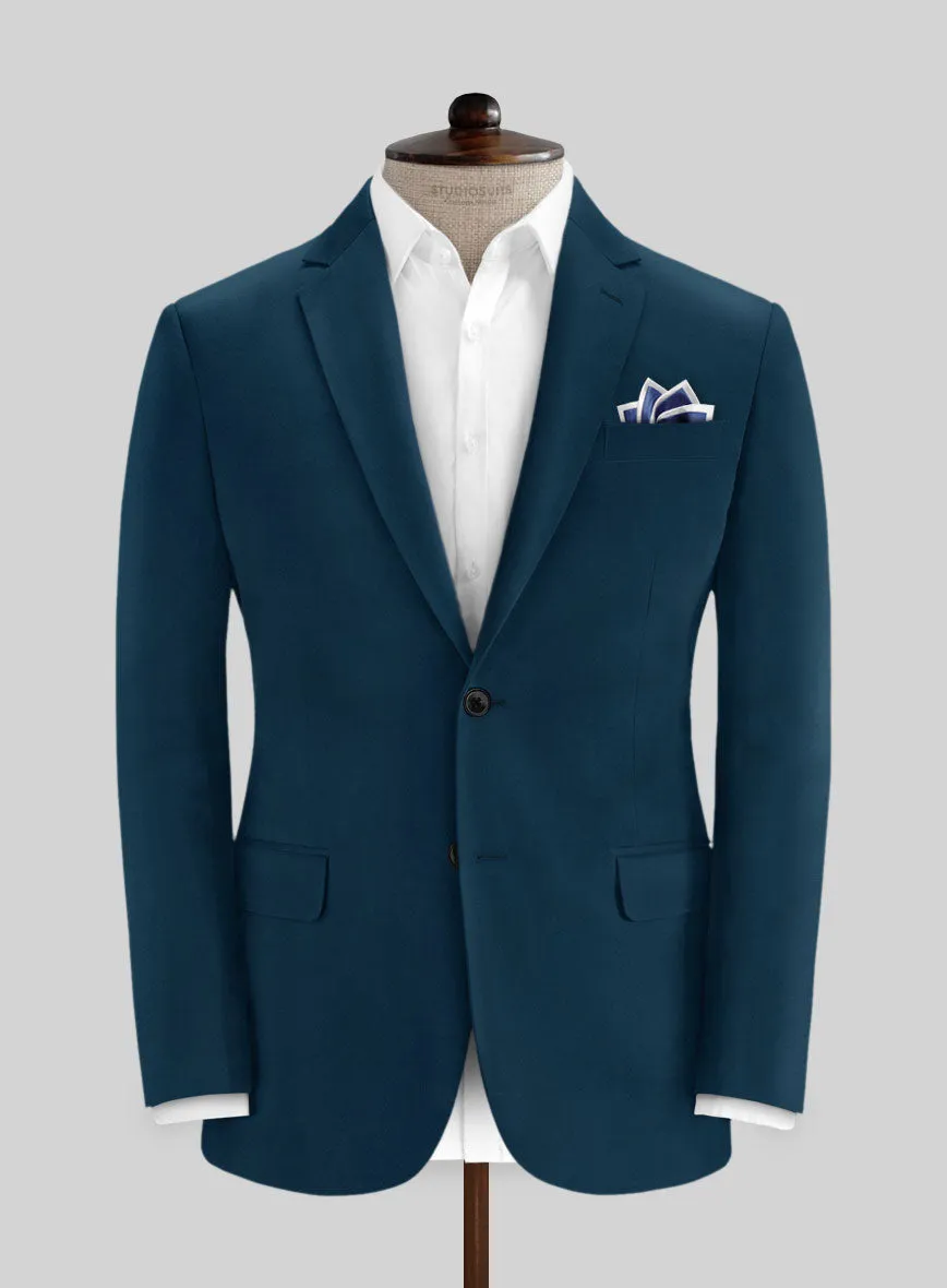 Italian Astronaut Blue Cotton Stretch Suit