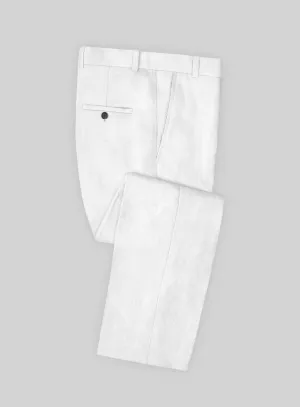 Italian Prato White Linen Pants