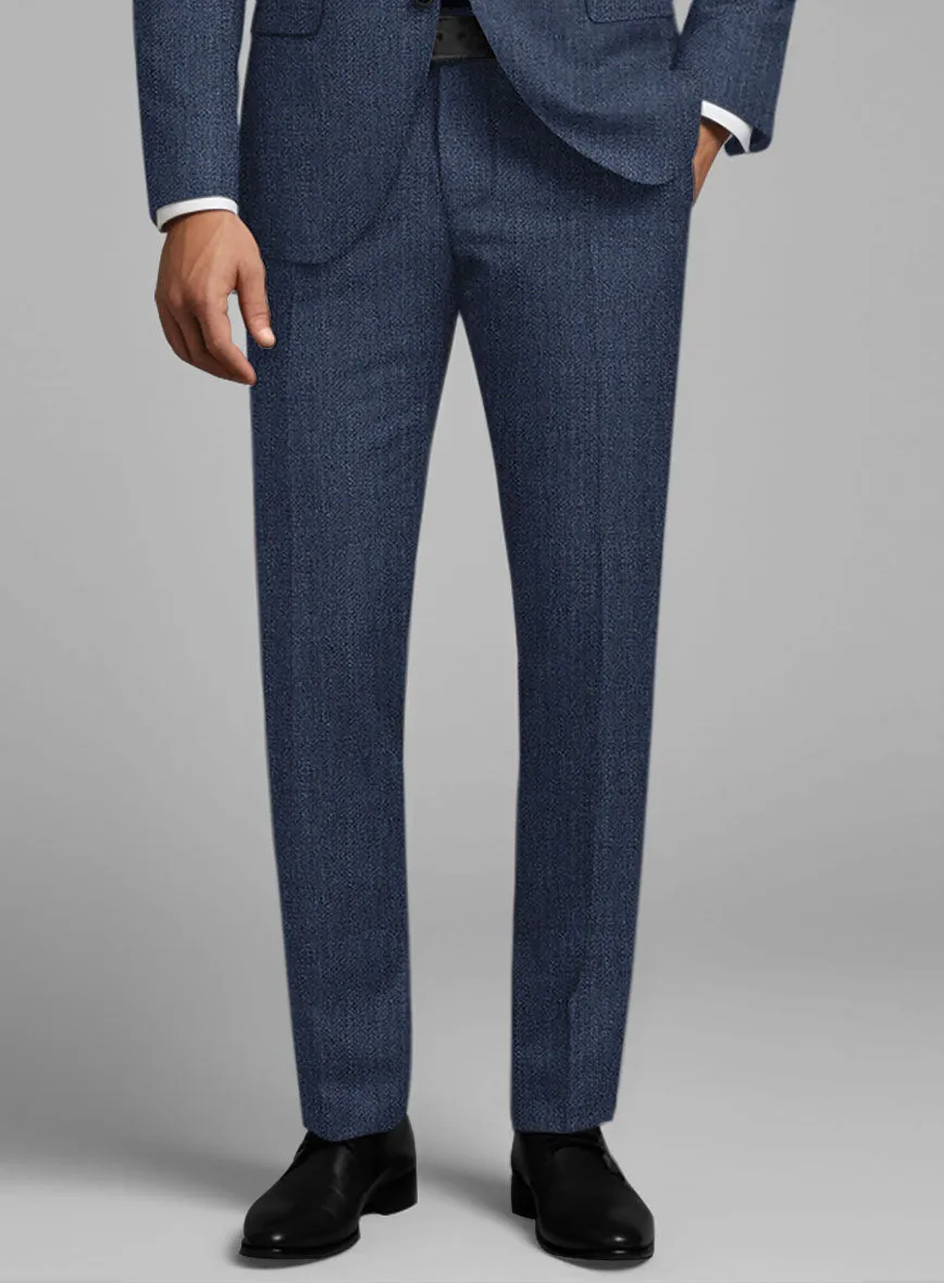 Italian Tela Indigo Blue Wool Suit