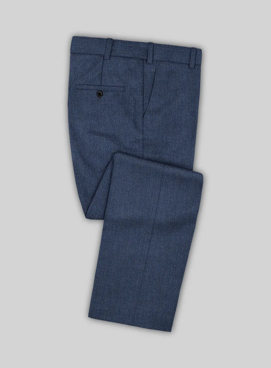 Italian Tela Indigo Blue Wool Suit