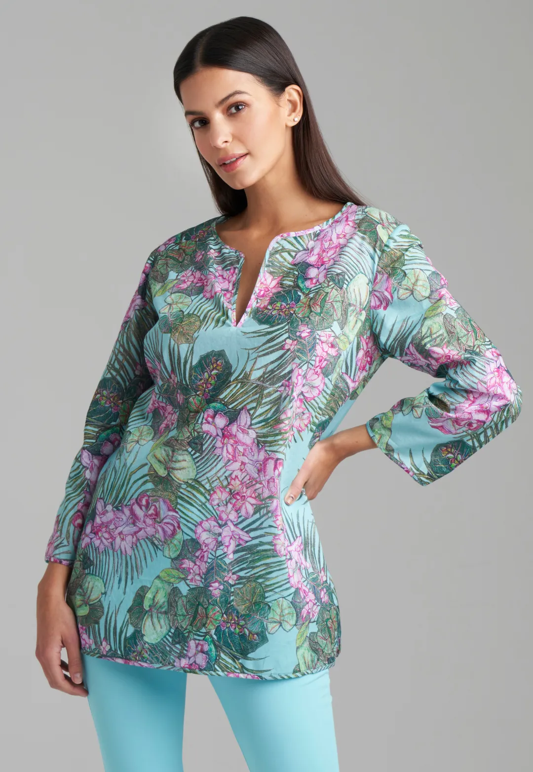 Izzy Cotton Tunic in Paradise