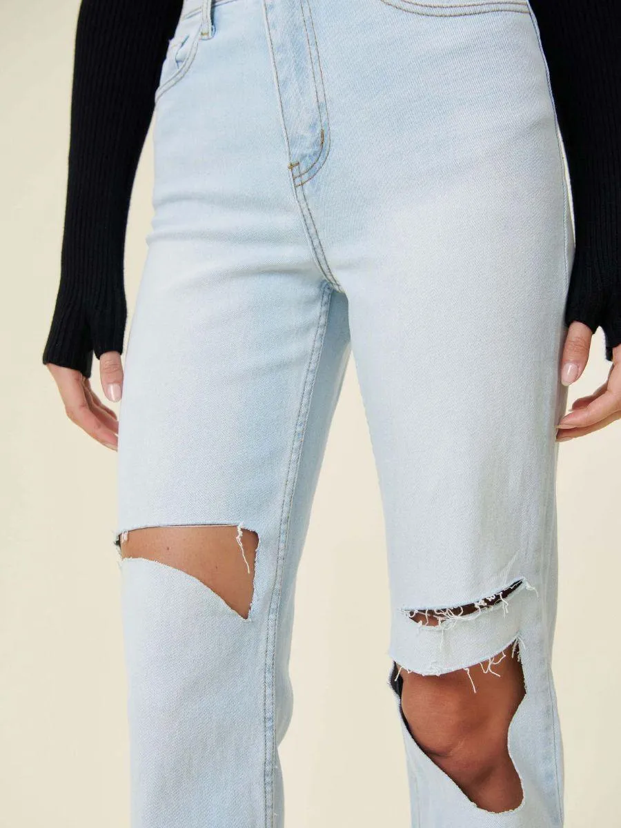 Jagged Edge High-Rise Wide Fit Jeans