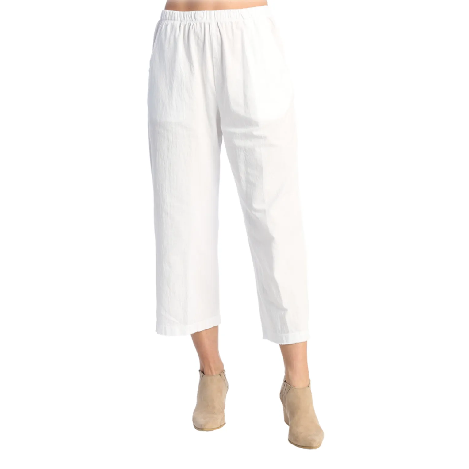 Jess & Jane Mineral Washed Cotton Crop Pants - M107