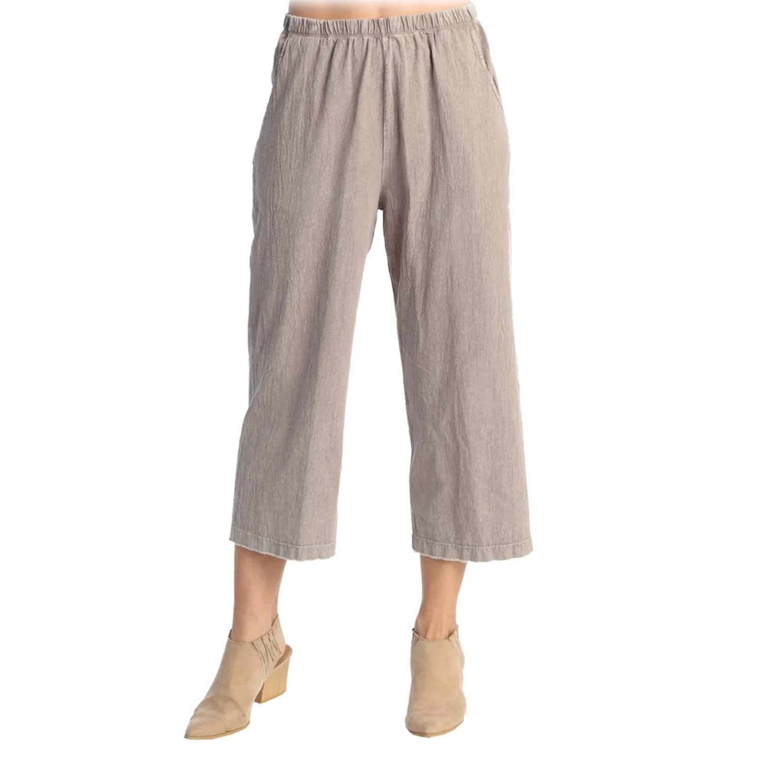 Jess & Jane Mineral Washed Cotton Crop Pants - M107