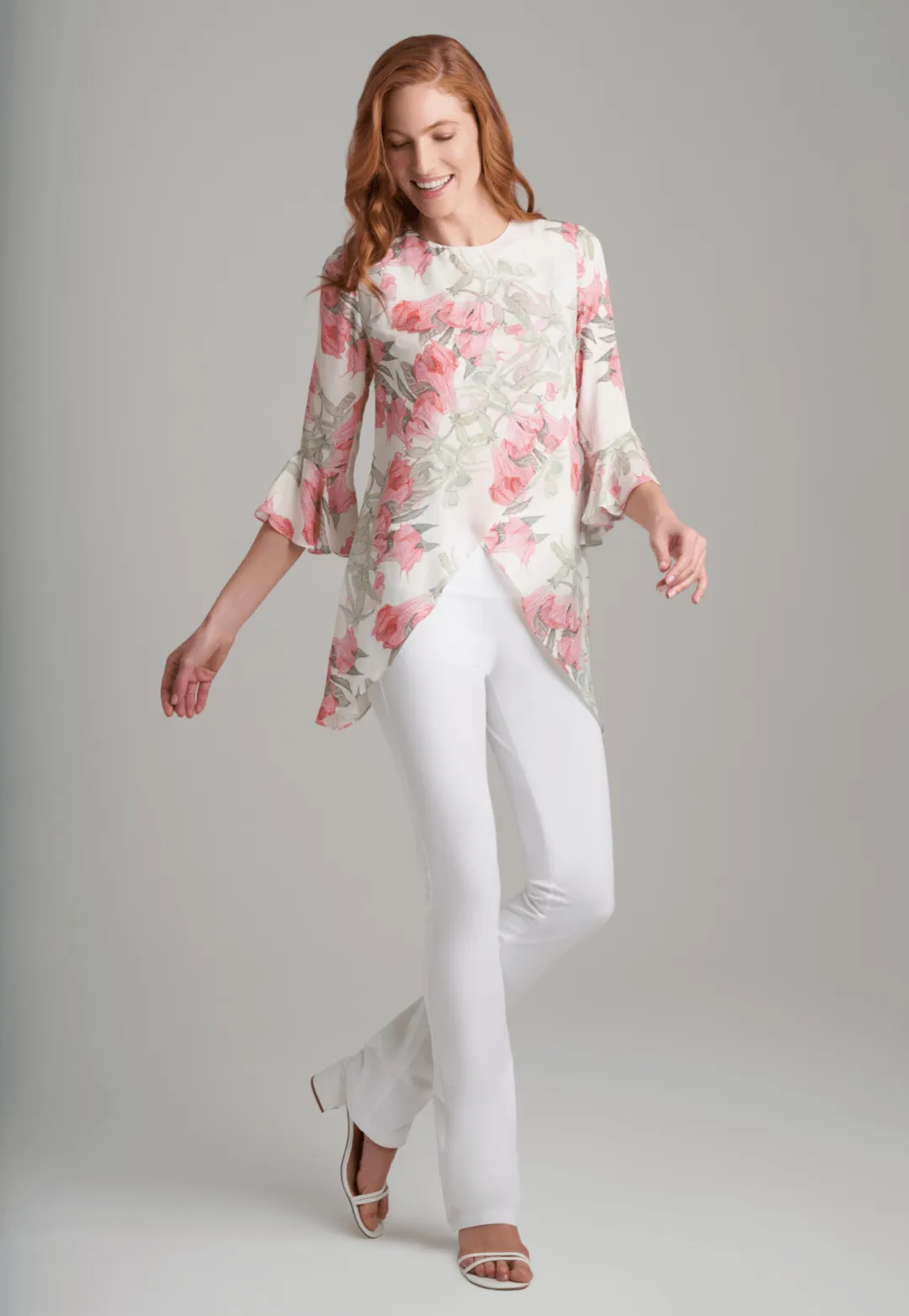 Kate Silk Blouse in Angels Trumpet