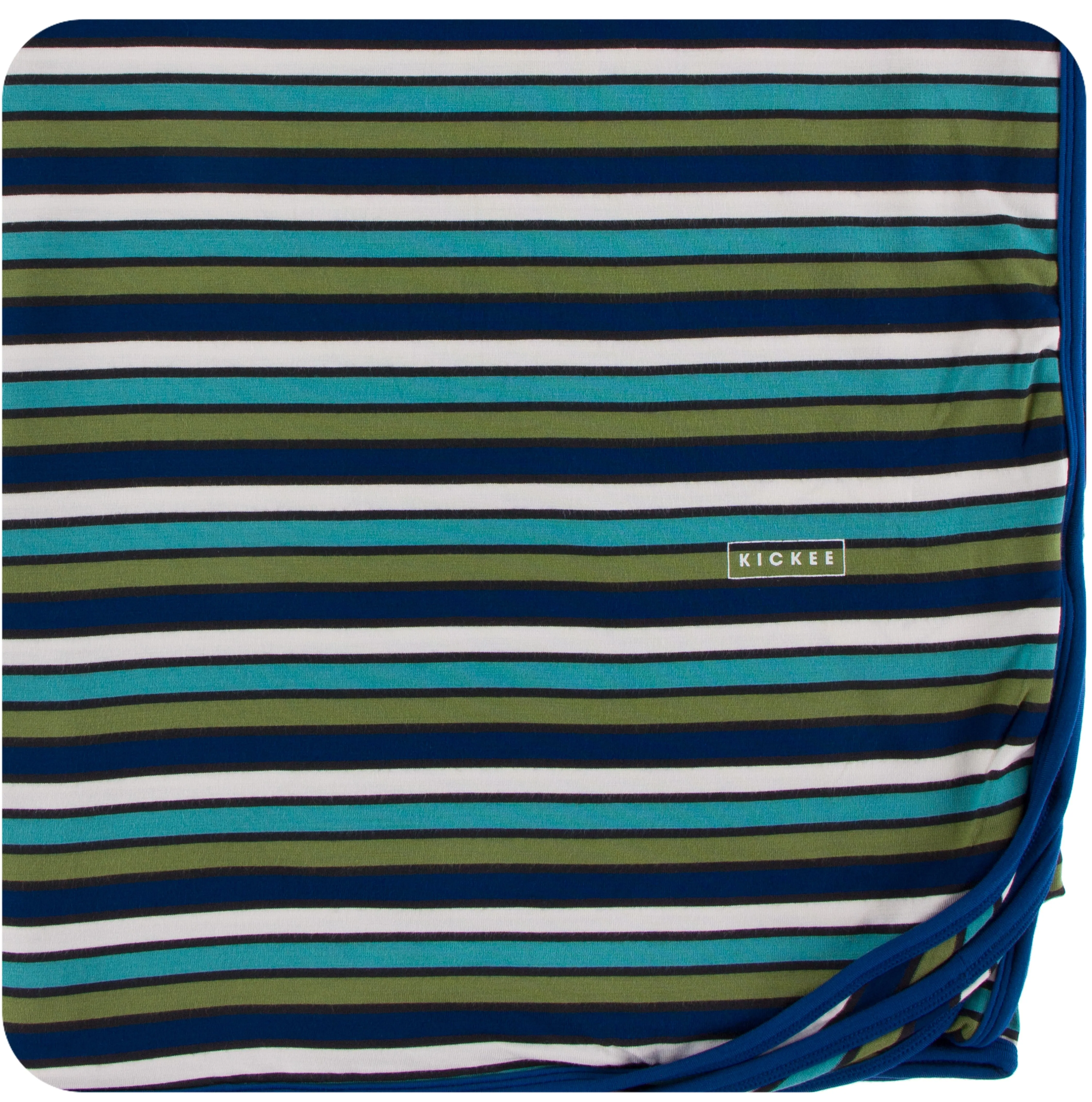 KicKee Pants Botany Grasshopper Stripe Throw Blanket