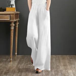 Korean Linen Wide Leg Summer Pants