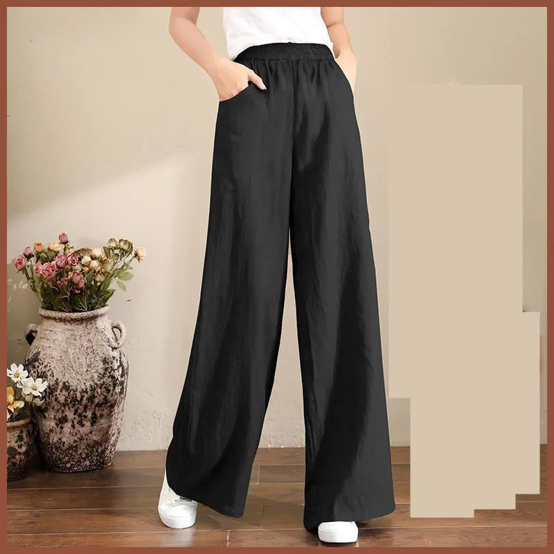 Korean Linen Wide Leg Summer Pants