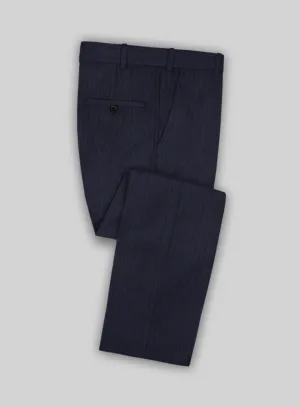 Lanificio Zegna Traveller Naquez Blue Stripe Wool Pants