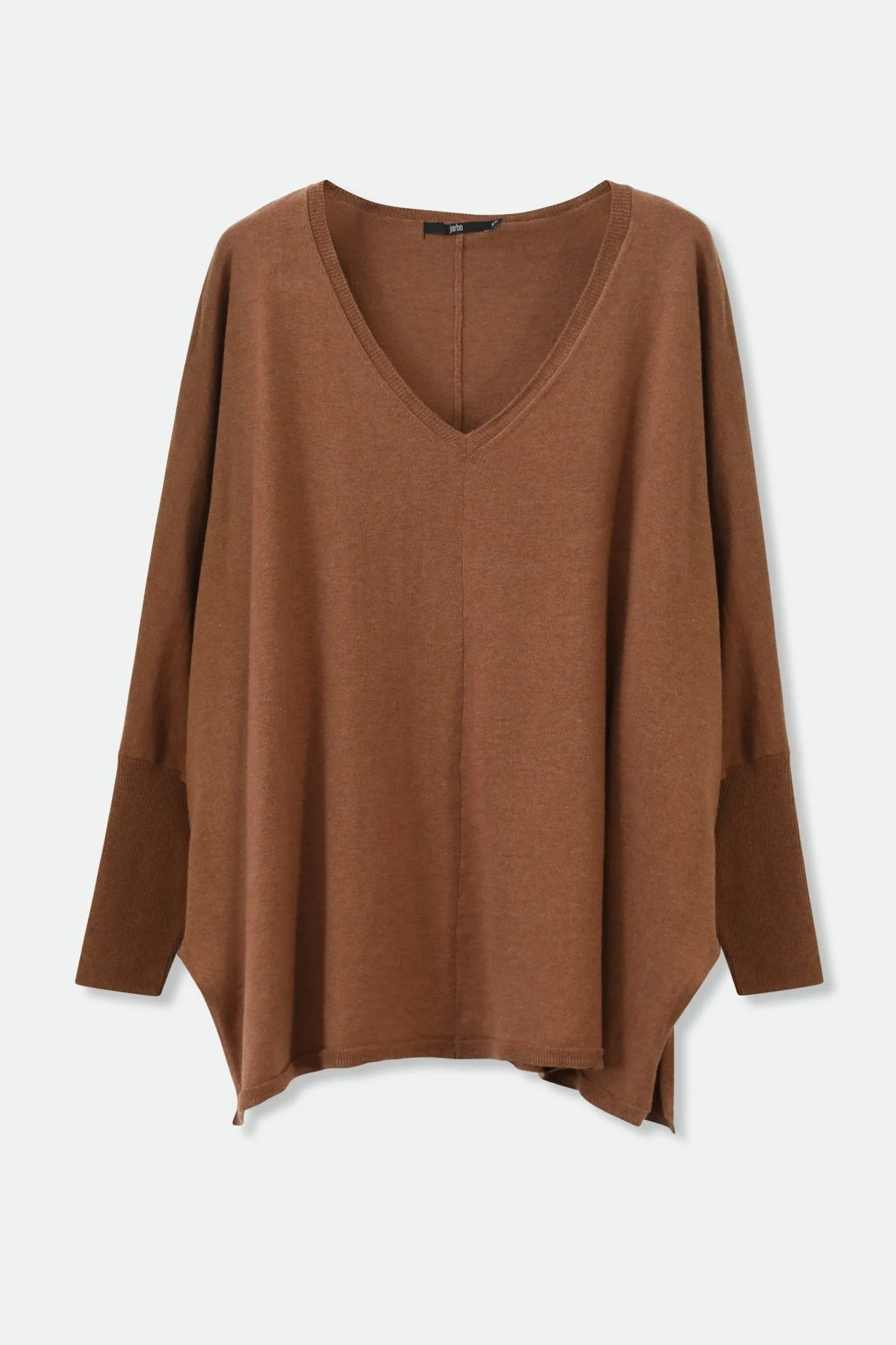 LENA LONG SLEEVE V-NECK PONCHO IN PIMA COTTON KNIT